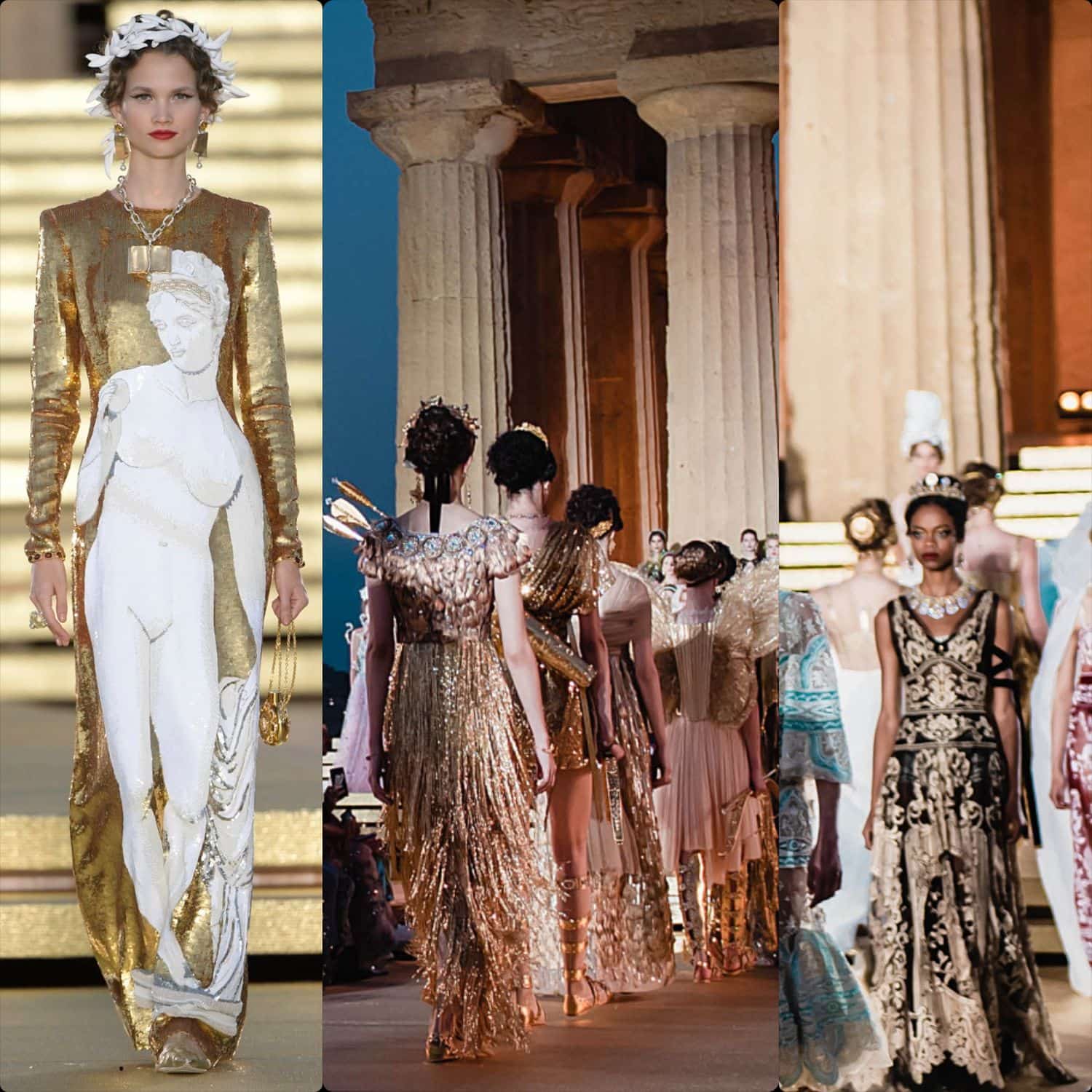 Dolce & Gabbana Alta Moda Temple of Concordia Sicily Fall Winter 2019-2020. RUNWAY MAGAZINE ® Collections. RUNWAY NOW / RUNWAY NEW.