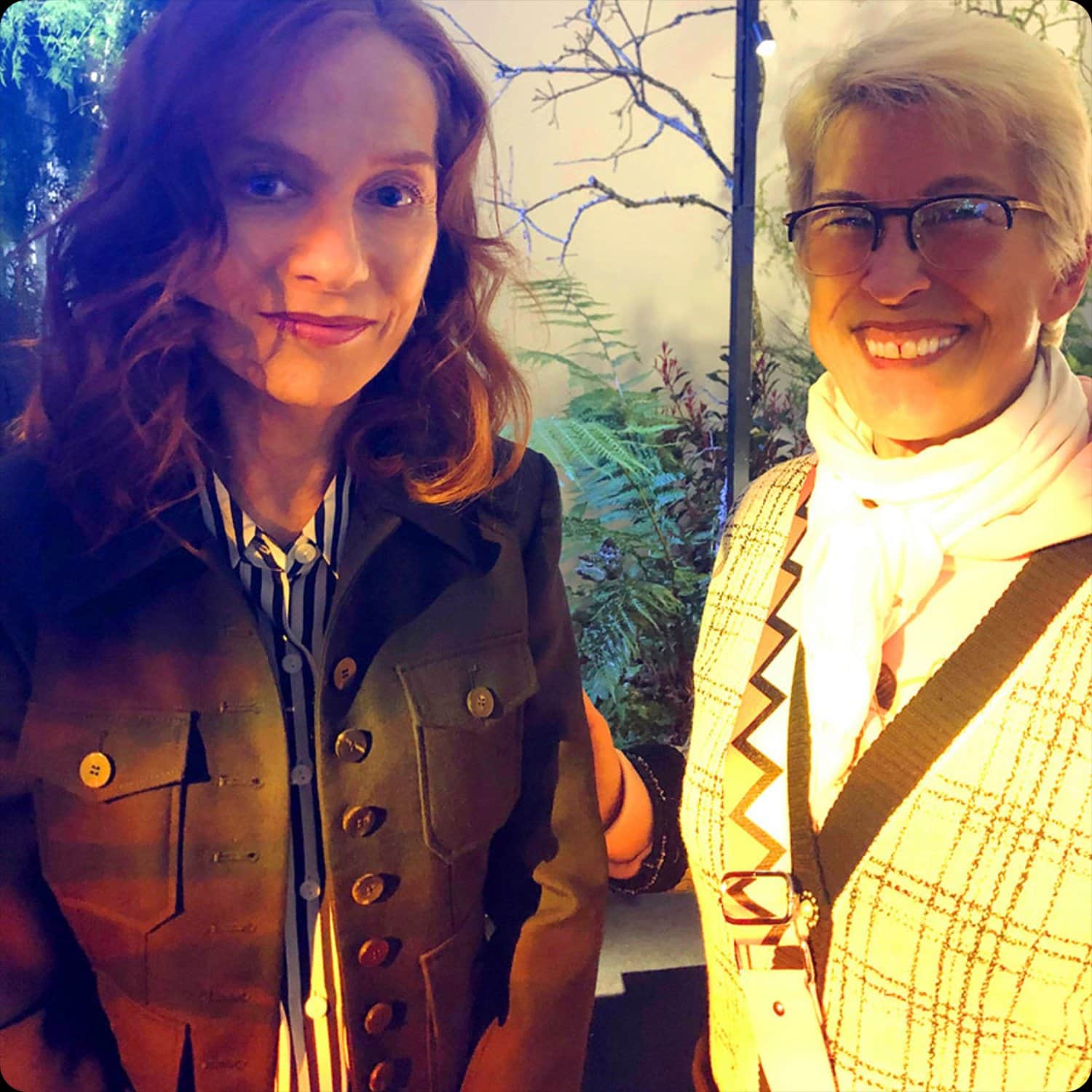 Isabelle Huppert and Guillaumette Duplaix at Delvaux Fall-Winter 2020-2021 Paris by RUNWAY MAGAZINE