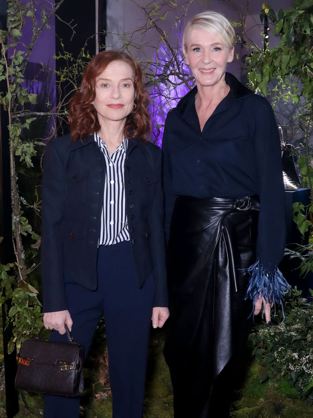 Isabelle_Huppert and creative director of Delvaux Christina Zeller. Delvaux Fall-Winter 2020-2021 Paris. RUNWAY MAGAZINE ® Collections. RUNWAY NOW / RUNWAY NEW
