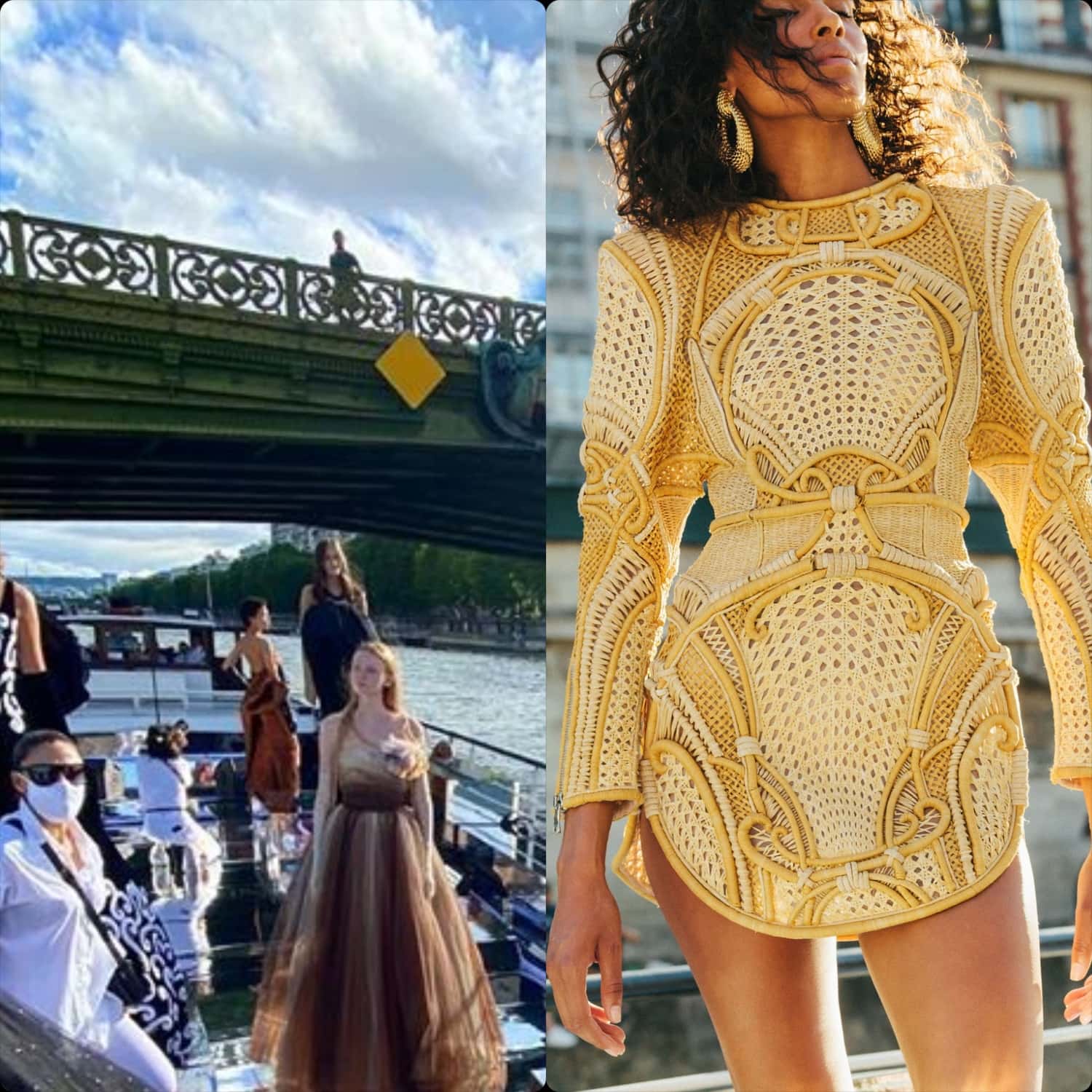 Cindy Bruna for Balmain Couture Fall 2020 or Balmain sur Seine. RUNWAY MAGAZINE ® Collections. RUNWAY NOW / RUNWAY NEW