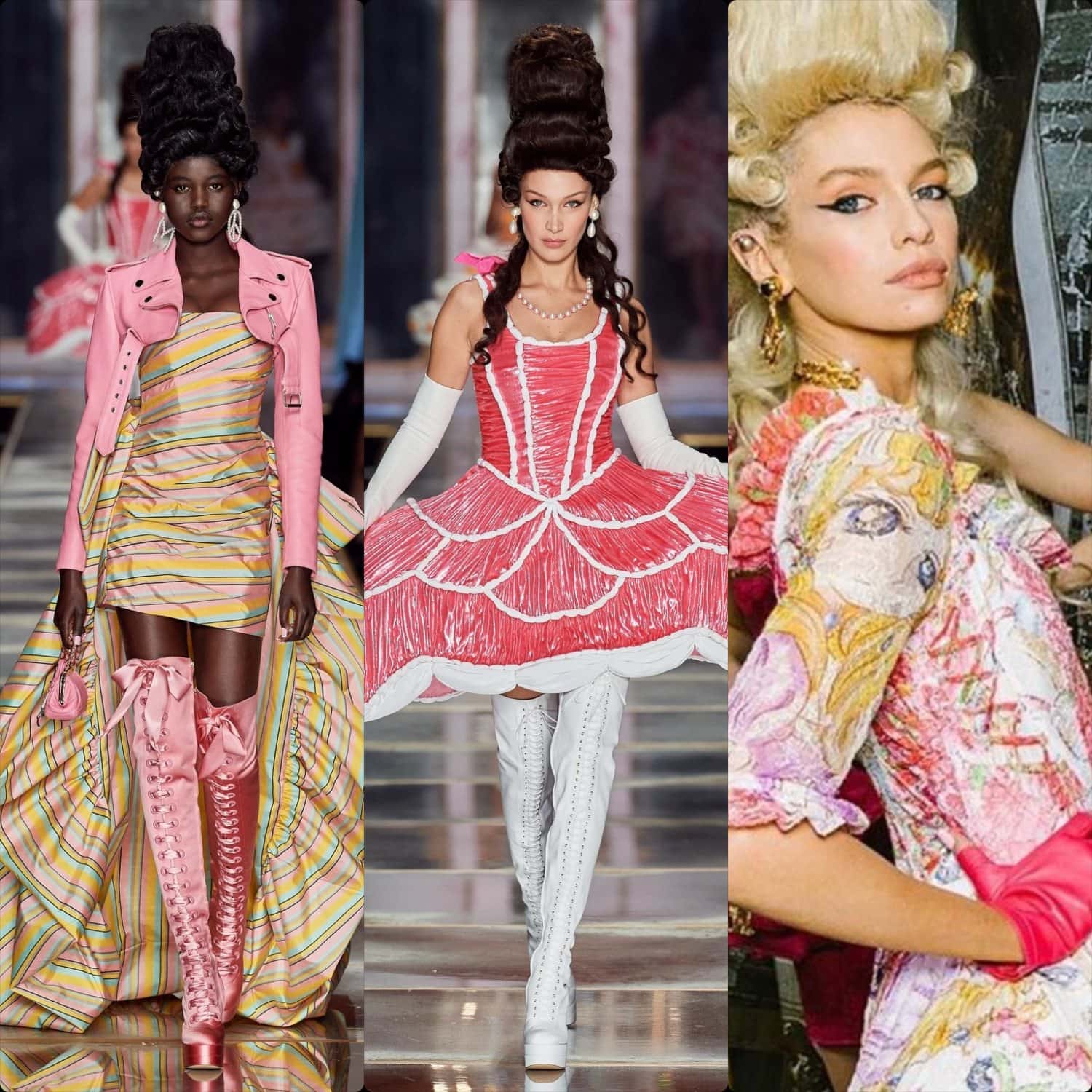 Moschino Fall-Winter 2020-2021 Milan Fashion Week Ready-to-Wear. Marie Antoinette - "Let them eat Moschino". RUNWAY MAGAZINE ® Collections. RUNWAY NOW / RUNWAY NEW