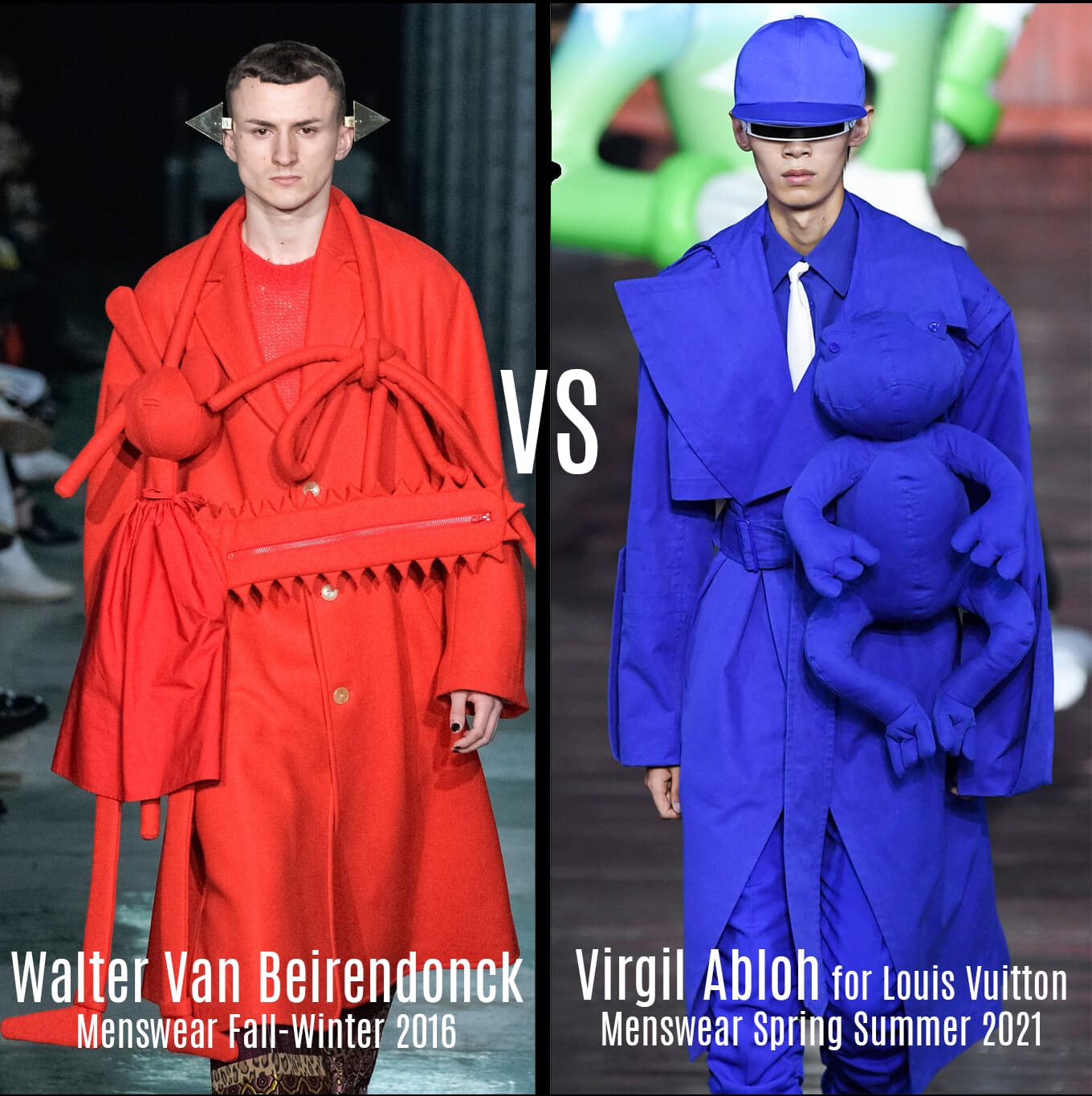 Walter Van Beirendonck Menswear Fall-Winter 2016 VS Virgil Abloh for Louis Vuitton Menswear Spring Summer 2021