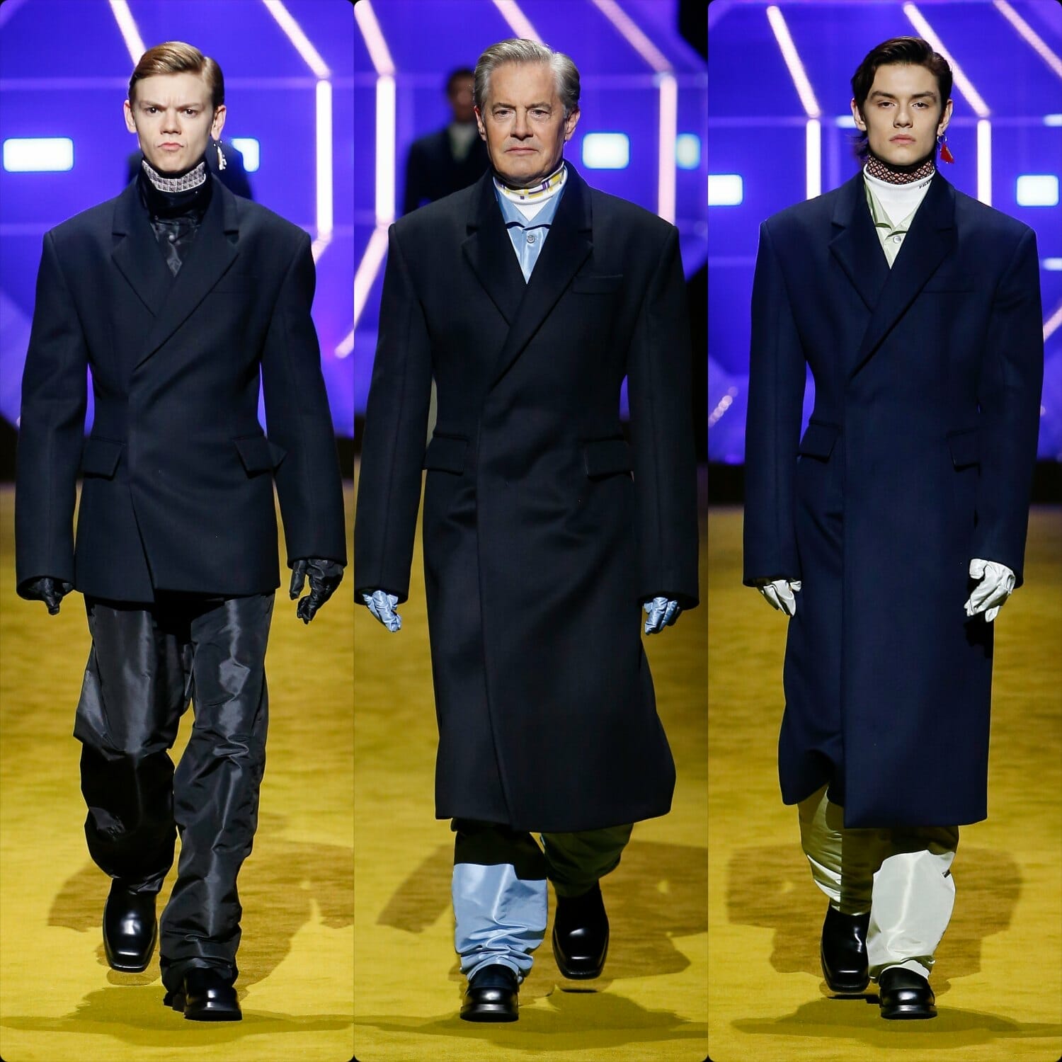 Thomas Brodie-Sangster, Kyle MacLachlan, Louis Partridge for Prada Fall Winter 2022-2023 Men by RUNWAY MAGAZINE ® Collections. RUNWAY NOW / RUNWAY NEW