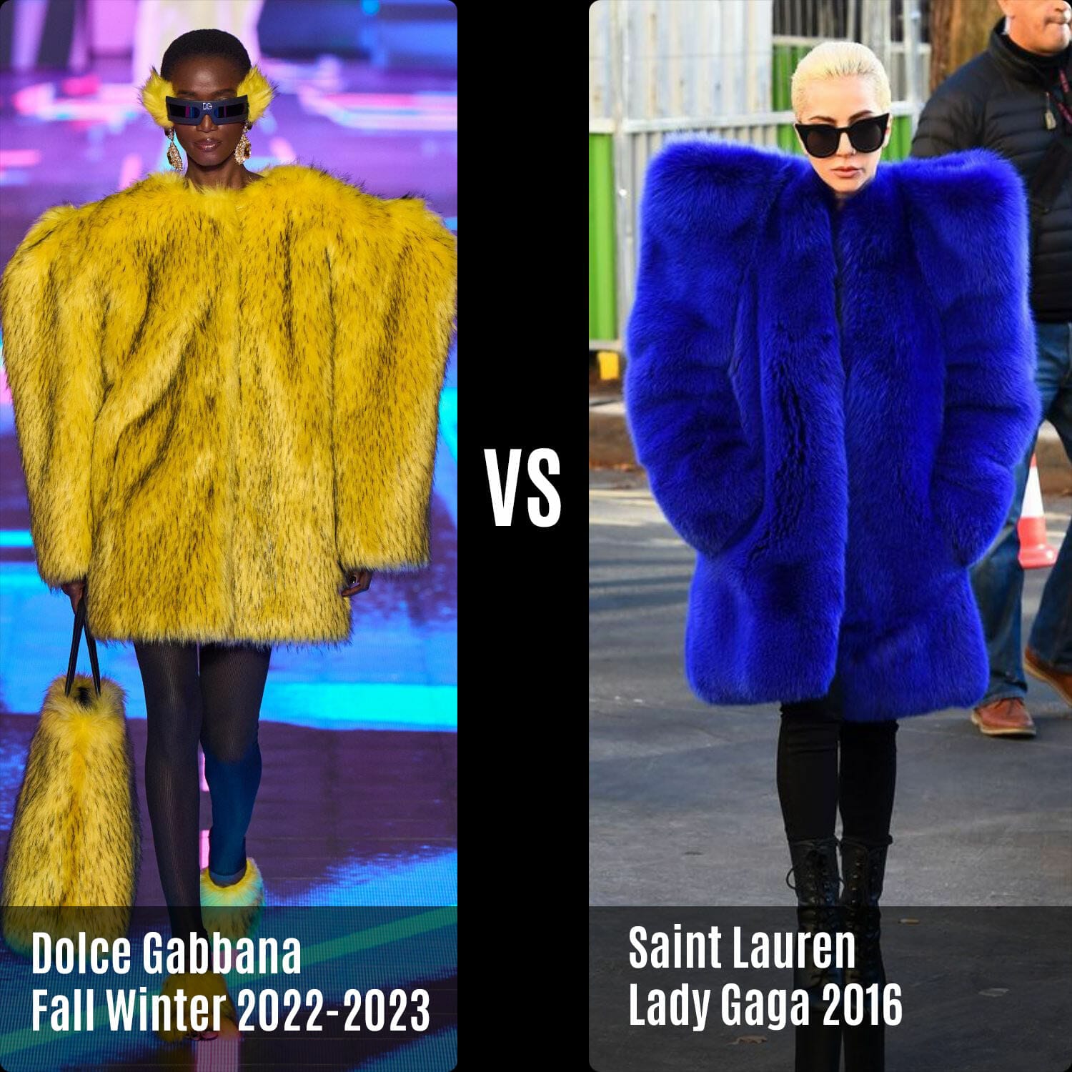 Dolce Gabbana Fall Winter 2022-2023 vs Saint Lauren 2016 for Lady Gaga