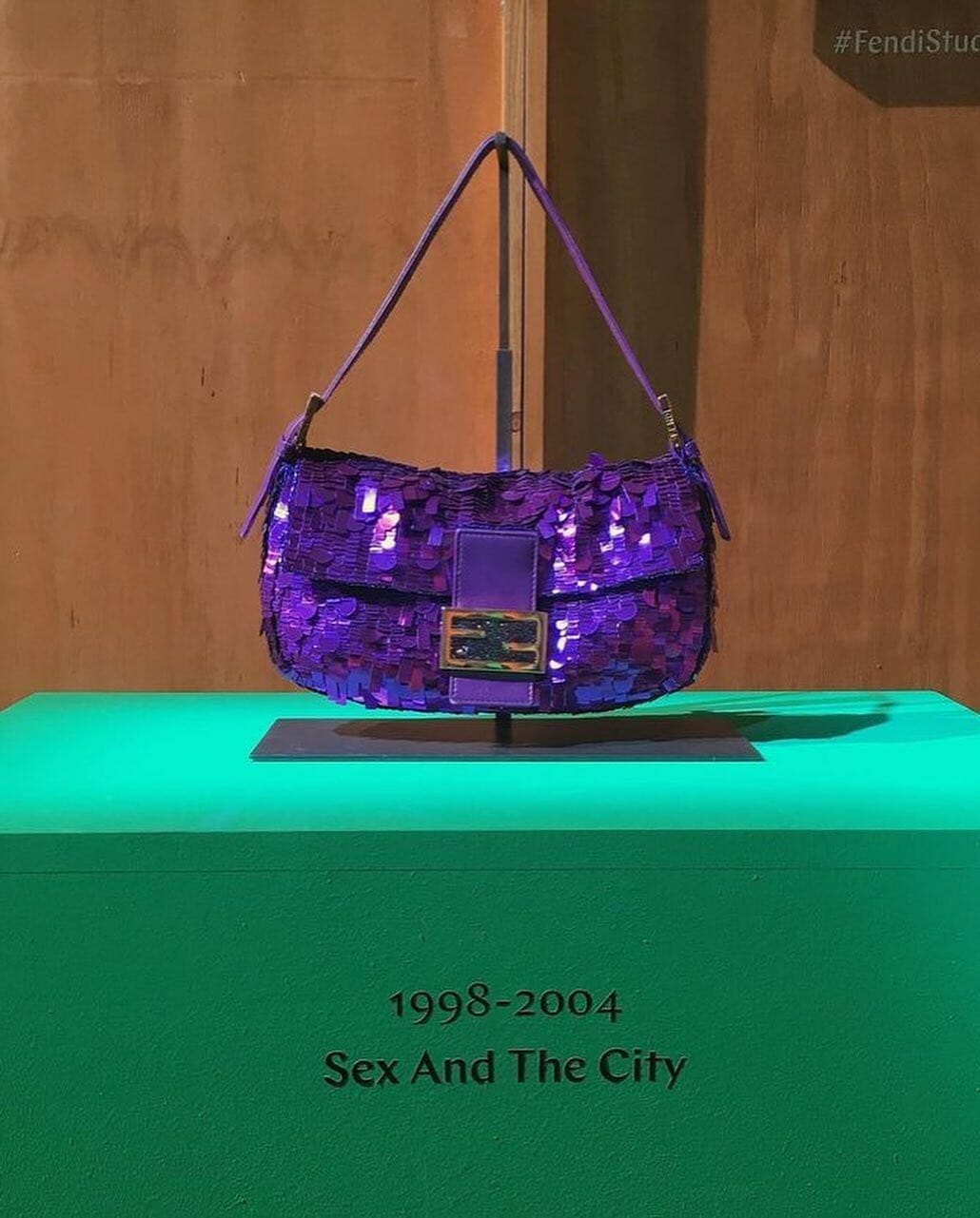Sex and the city Fendi bag at 25th anniversary Fendi Baguette Bag New York show. RUNWAY MAGAZINE ® Collections. RUNWAY NOW / RUNWAY NEW